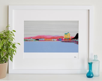 Impresión de hoteles de Llandudno, monumentos galeses