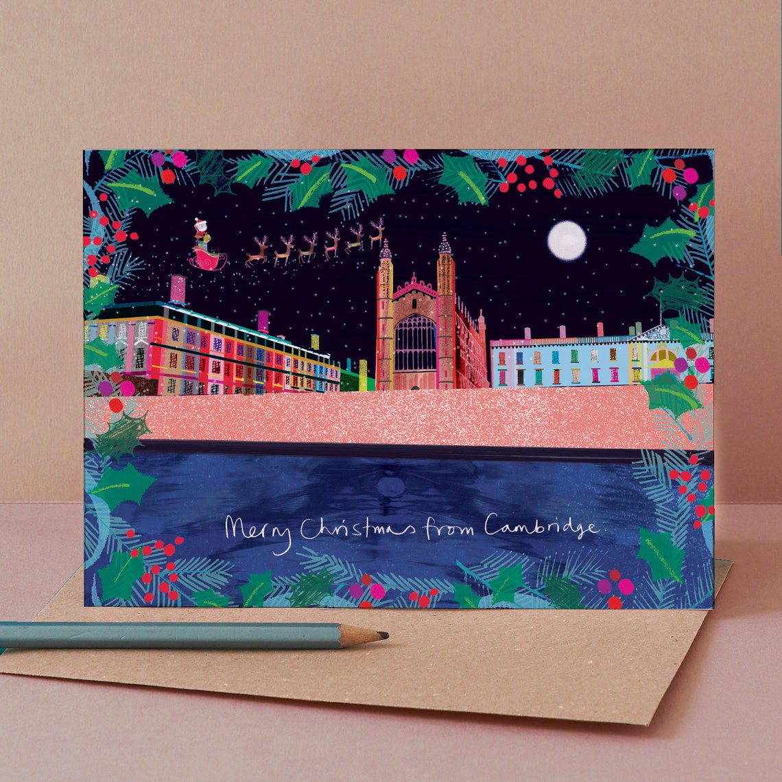 River Cambridge Christmas Card English Landmark LM193 Etsy
