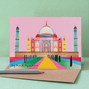 Tarjeta Taj Mahal, monumento de la India, LM208