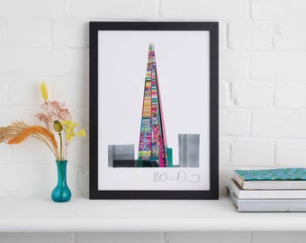 The Shard Framed Print, London City Art, Modern Architecture