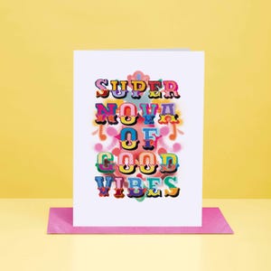 Carte de voeux Supernova of Good Vibes, typographie Bless Up, BU007