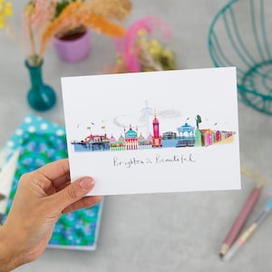 Brighton is Beautiful Card, Rainbow Brighton, Brighton Skyline, LM095