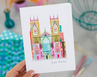 York Minster Cathedral Card, York Landmark, Historic England, LM017