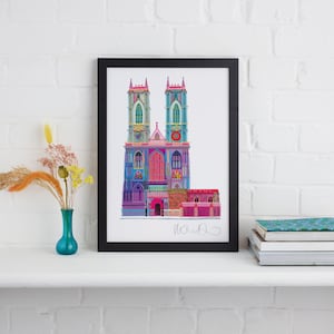Westminster Abbey Framed Print, London Art