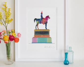 Hertog van Wellington print, Glasgow Art, Schotse gift