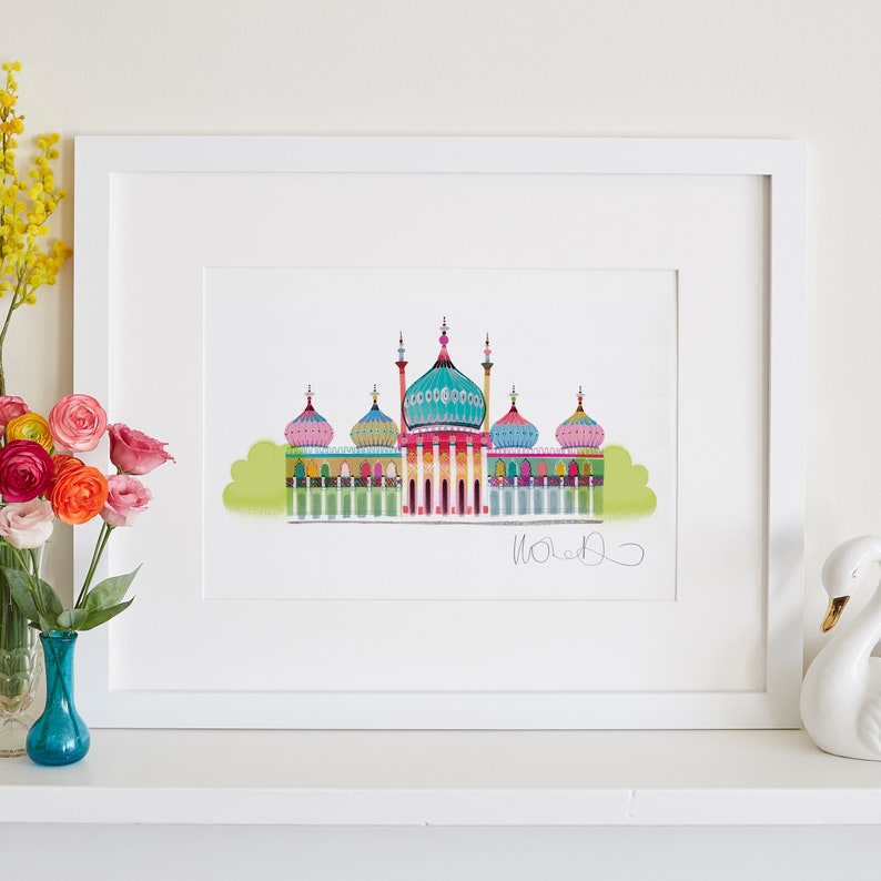 Rainbow Brighton Pavilion Print Sussex Art Royal Palace Etsy
