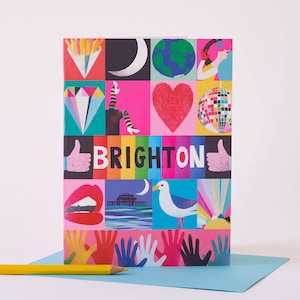 Carte Brighton is Ace, Rainbow Brighton Pride, bord de mer anglais, LM124
