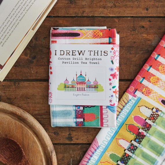 Brighton Pavilion Cotton Tea Towel, Seaside Gift, BTTWL001