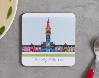 University of Glasgow Coaster, Scottish Kitchen Decor, LCOAST068