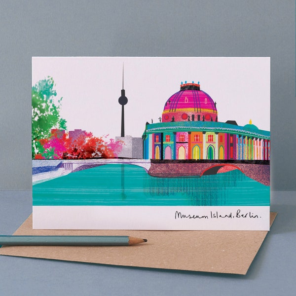 Museum Island Card, Berlin Landmark, German Art, LM212