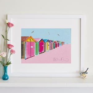 Brighton Beach Huts Print, Hove Seafront