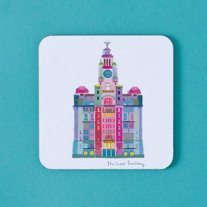 Liver Building Coaster, Liverpool Gift, LCOAST024