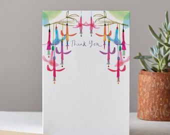 Thank You Card, Fuchsias Card, Floral Card, LT061