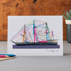 La carta Cutty Sark, regalo marinaio, carta barca, LM097