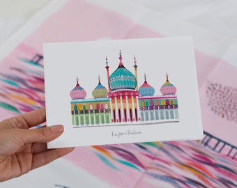 Brighton Pavilion Card, Regency Landmark, Sussex Seafront, BT001