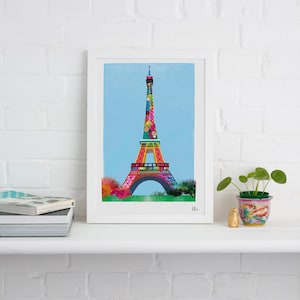 Eiffel Tower  Framed Print, Landmark Art