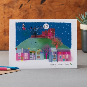 Carte de Noël du château de Lewes dans le Sussex, LM112