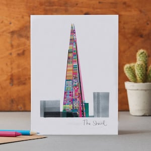 The Shard Card, London Skyline, Modern Architecture, LM060