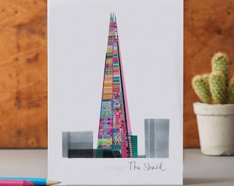 The Shard Card, London Skyline, Modern Architecture, LM060
