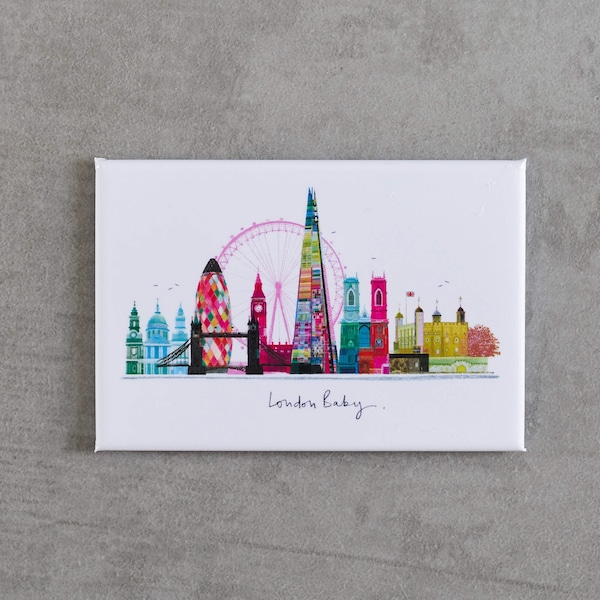 Aimant Skyline de Londres, Cadeau de Londres, LMAG064