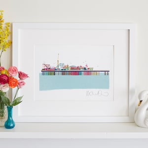 Brighton Palace Pier Print, Seaside Artwork, Rainbow Art