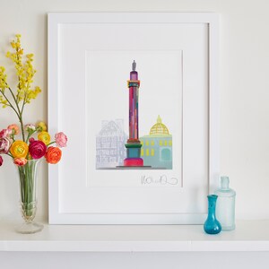 Grey's Monument Print, Newcastle Art