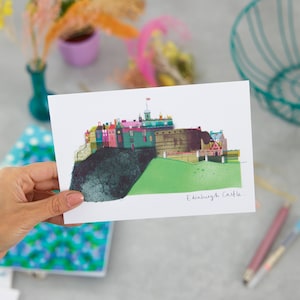 Carte du château d'Édimbourg, cadeau Écosse, art écossais, LM008