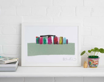 ストーンヘンジ アートプリント @ 11 x 17 - ストーンヘンジ - 古地図