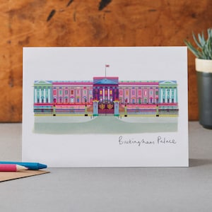 Buckingham Palace Card, monument Londen, Britse koninklijke familie, LM061