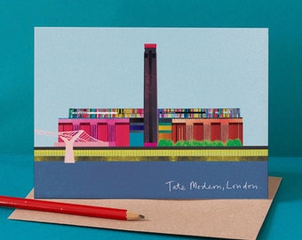 Tate Modern London Card, London Skyline, Art Gallery, LM153