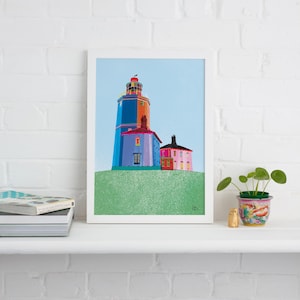 Broadstairs Lighthouse Print, Thanet Kent Art