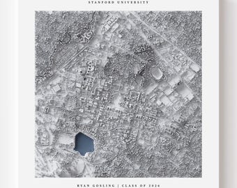 Stanford University Campus Map Print | Personalized Graduation Gift