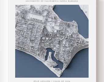 UC Santa Barbara Campus Map Print | Personalized UCSB Graduation Gift
