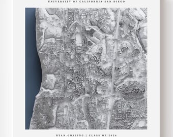 UC San Diego Campus Map Print | Personalized UCSD Graduation Gift