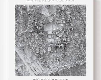 UCLA Campus Map Print | Personalized Graduation Gift