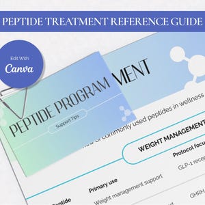 Peptide Treatment Reference Guide | Med Spa Marketing Templates (Instant Download)