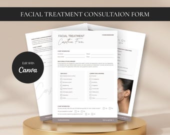 Esthetician Client Intake Form | Facial Consultation Template ...