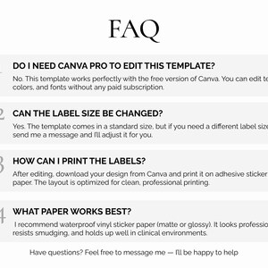 Peptide Label Template | Editable Canva Label | Professional Peptide Vial Label | 2x1 Inch | 3 Color Designs image 6