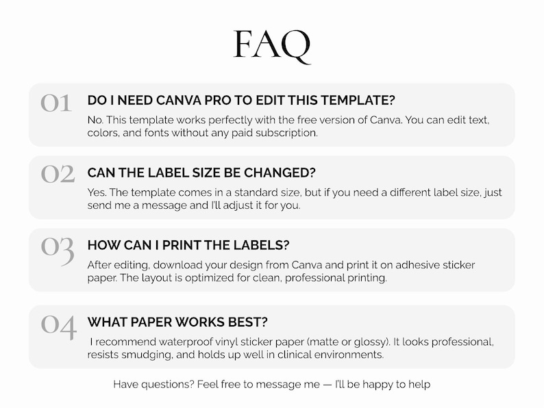 Peptide Label Template | Editable Canva Label | Professional Peptide Vial Label | 2x1 Inch | 3 Color Designs image 6