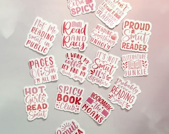 Holographic Spicy Romance Sticker Set of 15 - Smut Stickers