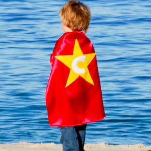 Kids Cape - Red with Yellow Star