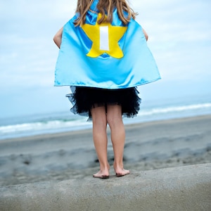 Kids Cape - Light Blue with Yellow Star