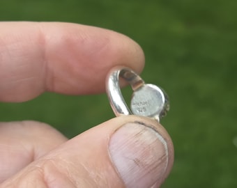 Boulder Opa[ on .925 Sterling Silver ring US Size 7