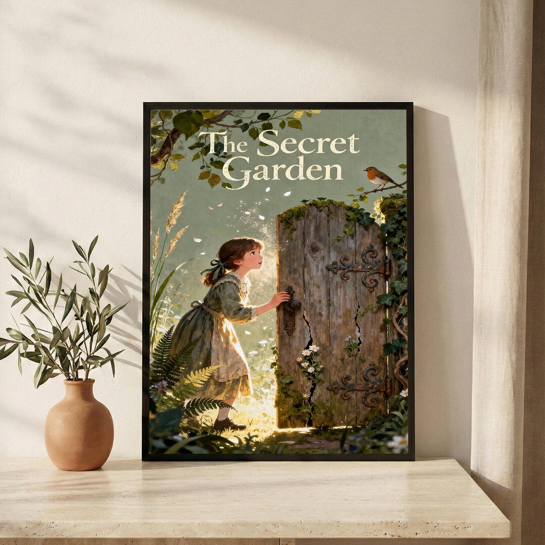 The Secret Garden Unframed Canvas Wall Art Print, the Secret Garden ...