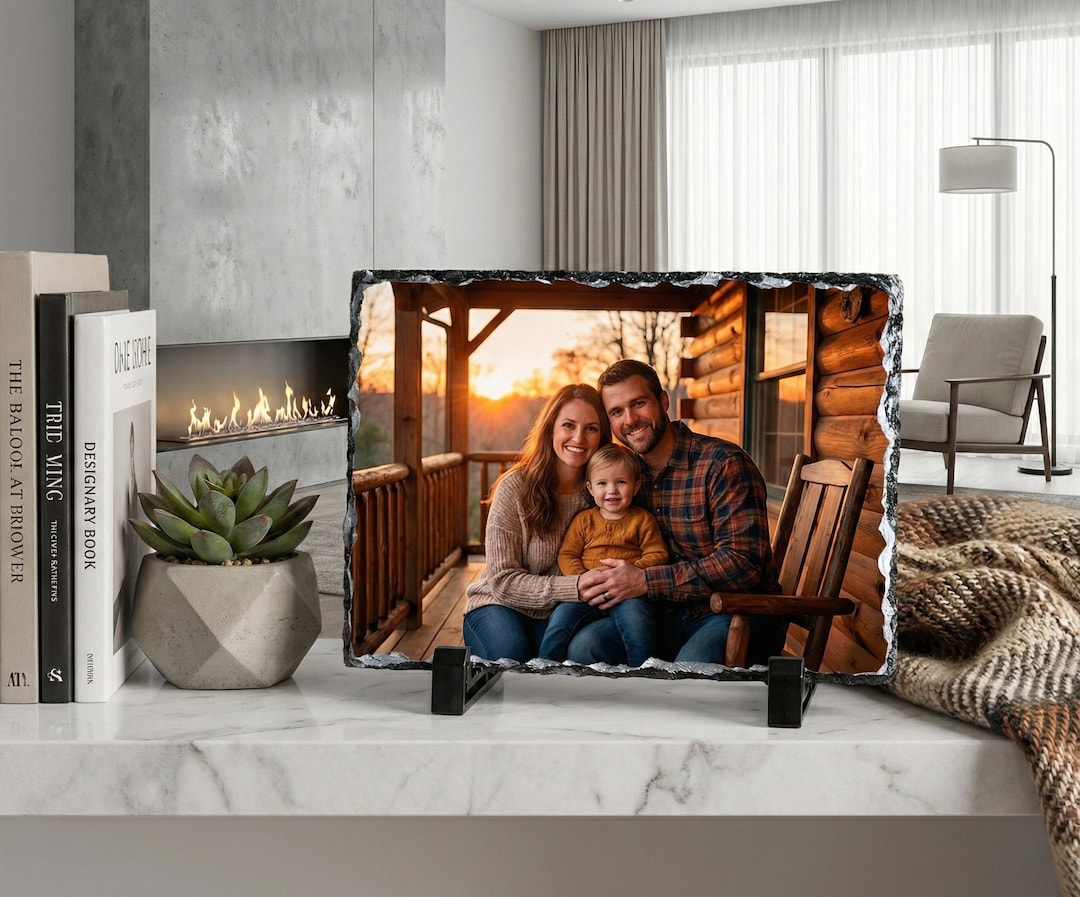 Custom Photo Slate | Personalized Stone Picture | Memorial Pet Gift ...