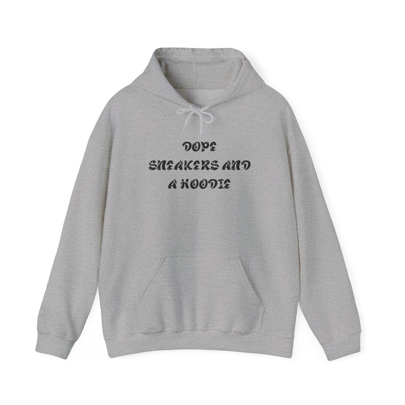 Dope Sneakers And A Hoodie Hoodie | Script Text Streetwear Pullover bild 1