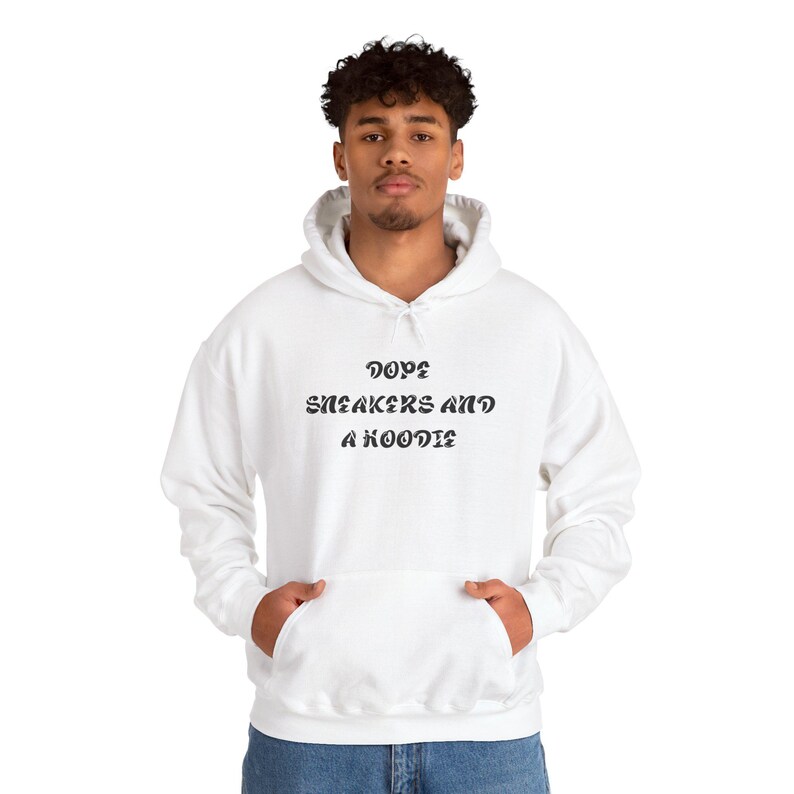 Dope Sneakers And A Hoodie Hoodie | Script Text Streetwear Pullover bild 8