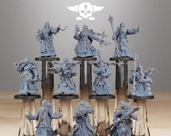 Forager preachers / priest / scavenger / necromancer / infantry / sci fi / space / table top / station forge / 3d print /  wargaming