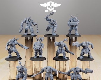 Orkaz Pest verbreiten / Orkaz / Ork / Fußtruppen / Sci Fi / Weltraum / Tischdeko / Station Forge / 3D Druck / Wargaming
