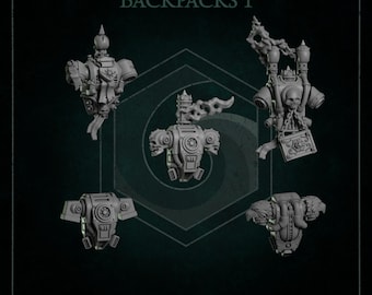 Backpacks / imperial / marine / pilgrim / kitbash / sci fi / space / greytide studio / 3d print / wargaming